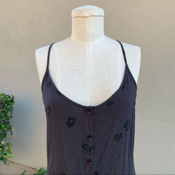 OBEY No. 89 Adjustable Button-Down Maxi Dress with Pockets Black Size XS - Picture 6 of 8